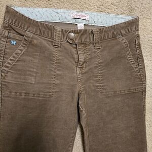 Aeropostale Tan Corduroy Pants with Butterfly Accent VINTAGE
